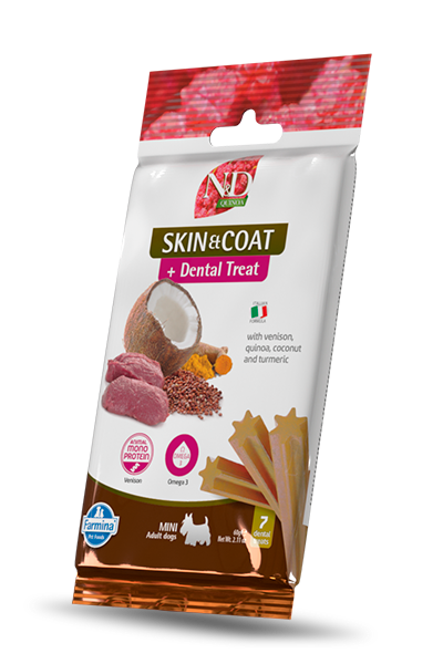 Dental treat skin & coat venison mini 60g