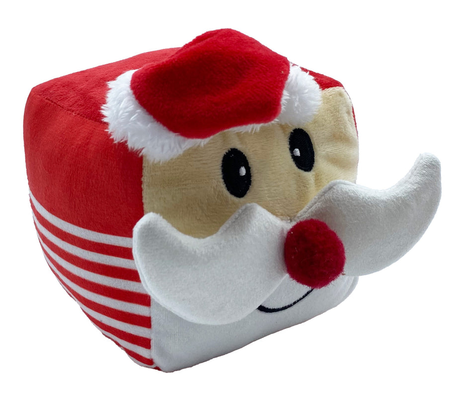 XMAS Father Christmas plush toy, dog, 13x18x16cm