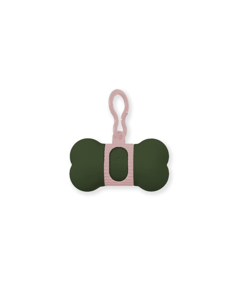 Biskit Treat Dispenser Dark Green/Pink