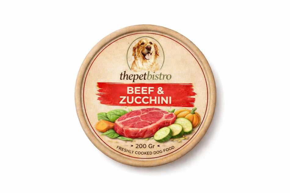 The Pet Bistro Grain free Beef and Zucchini Dog Meal 200gr-400gr