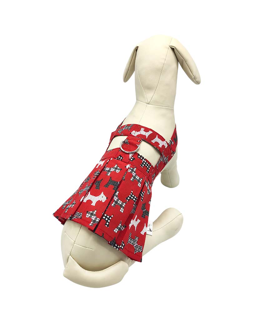 The Scottie Dog Print Red Dress