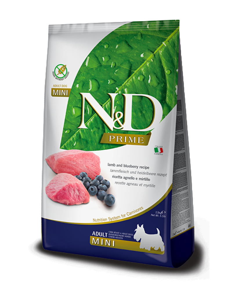 N&D Prime Lamb & Blueberry Adult Mini 2.5Kg
