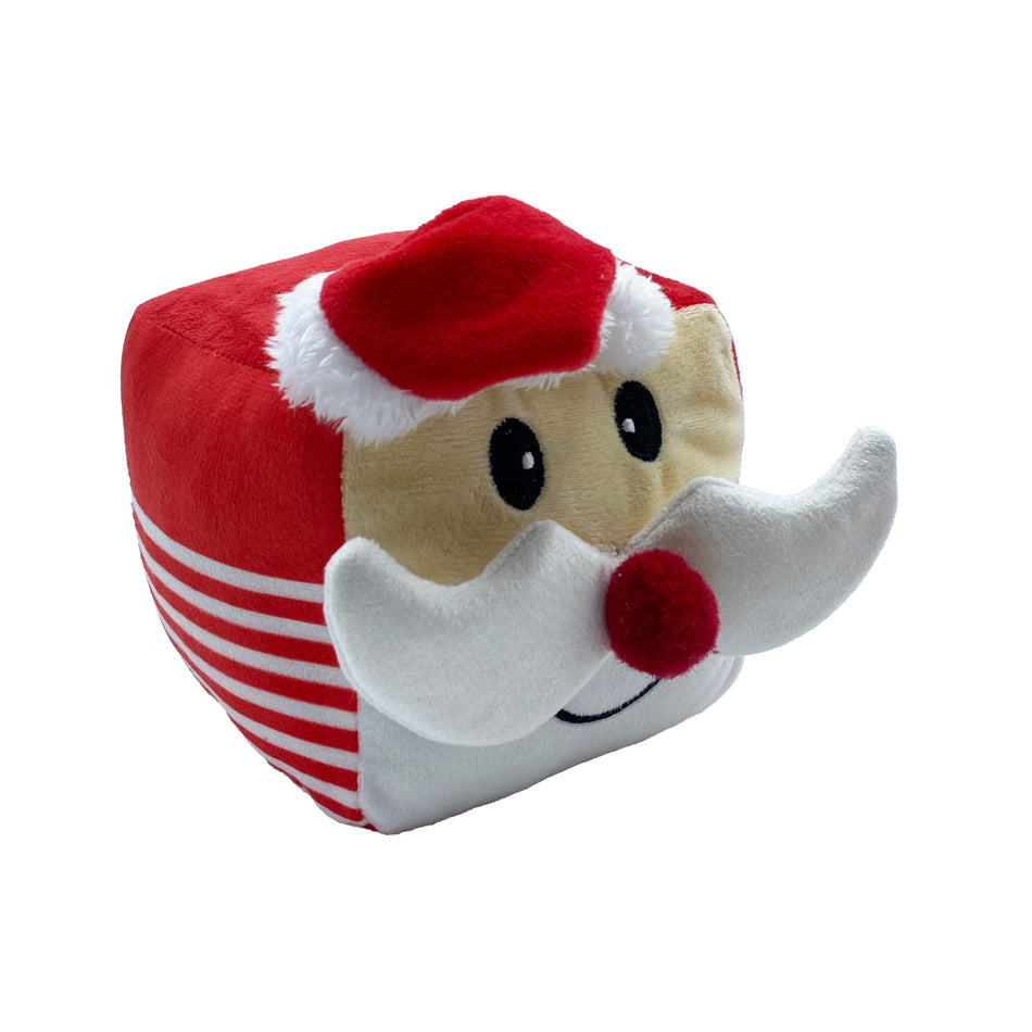 XMAS Father Christmas plush toy, dog, 13x18x16cm