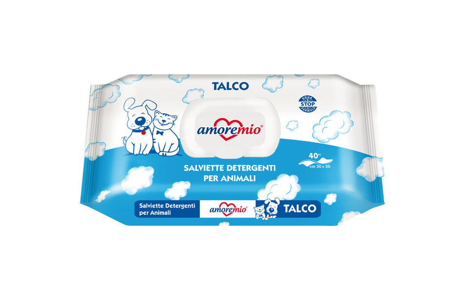 Amoremio Talc Pet Wipes 40pcs
