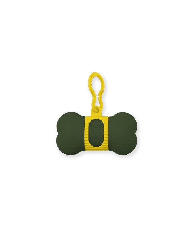 Biskit Treat Dispenser Dark Green/Yellow