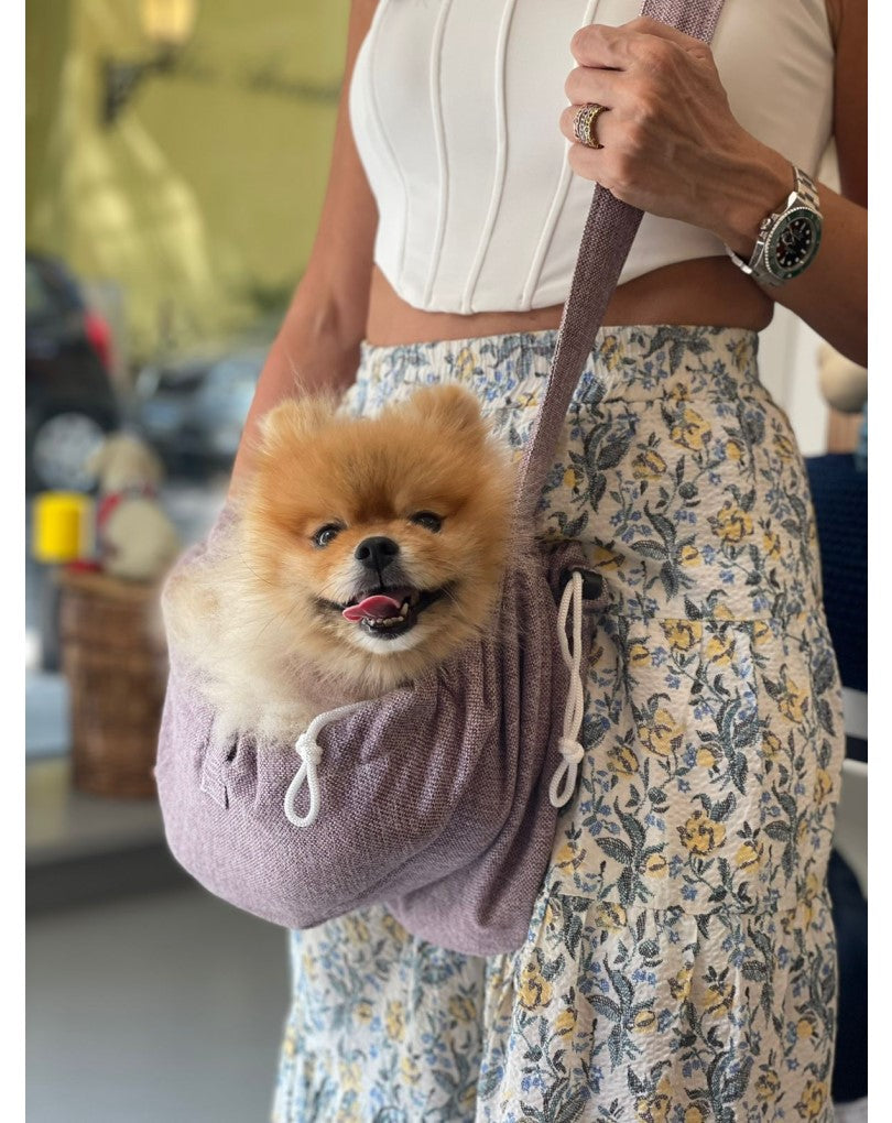 Cross Dog Carrier Pink Denim