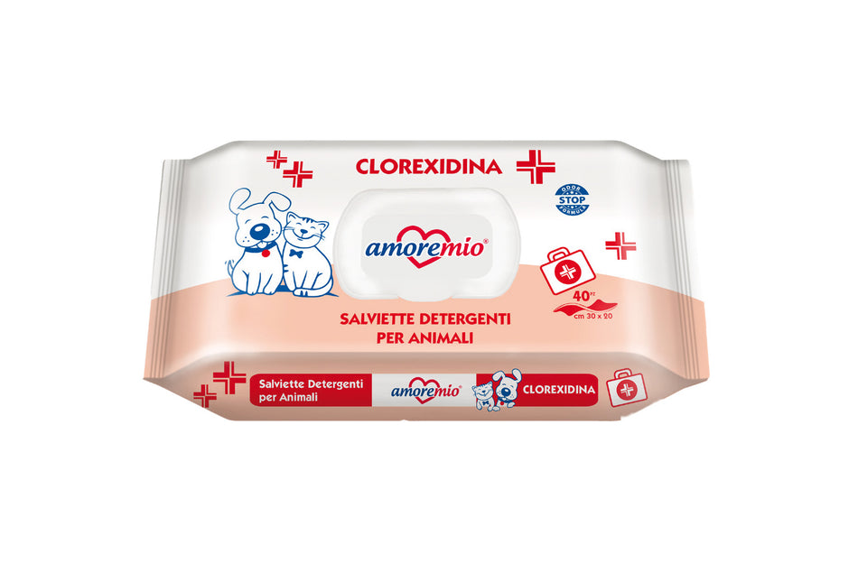 Amoremio Chlorhexidine Pet Wipes 40pcs