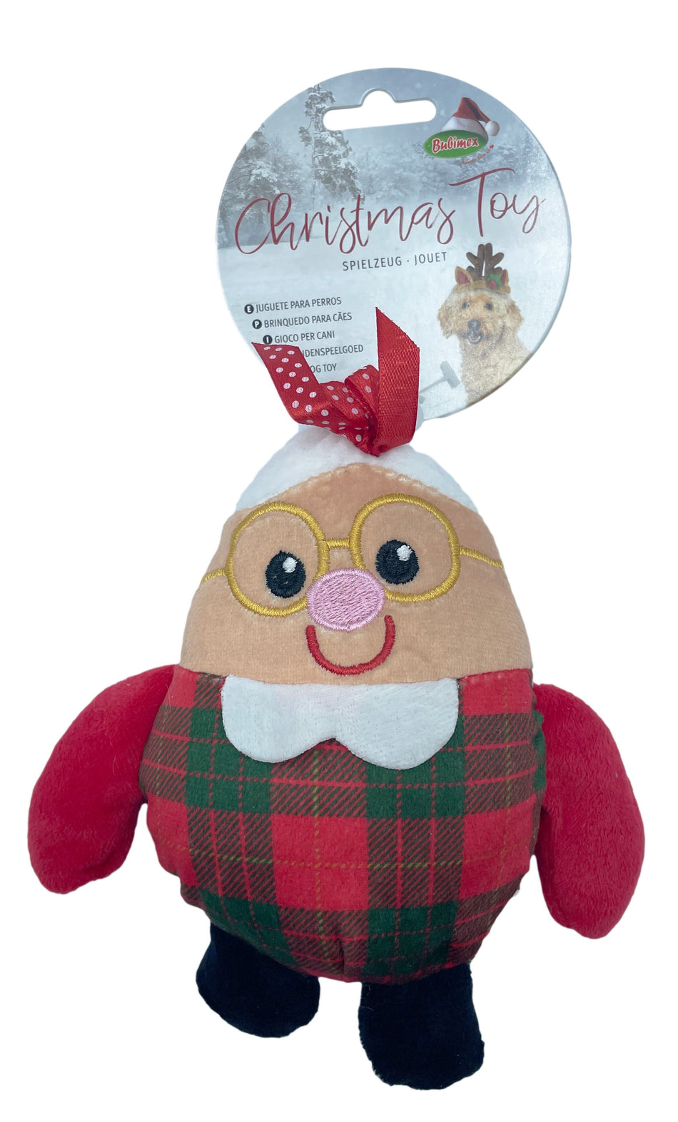 XMAS Grandma Christmas plush, dog, 17cm