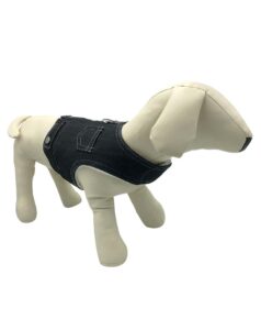 "The White Faux-Fur Lining" Black Denim Gilet