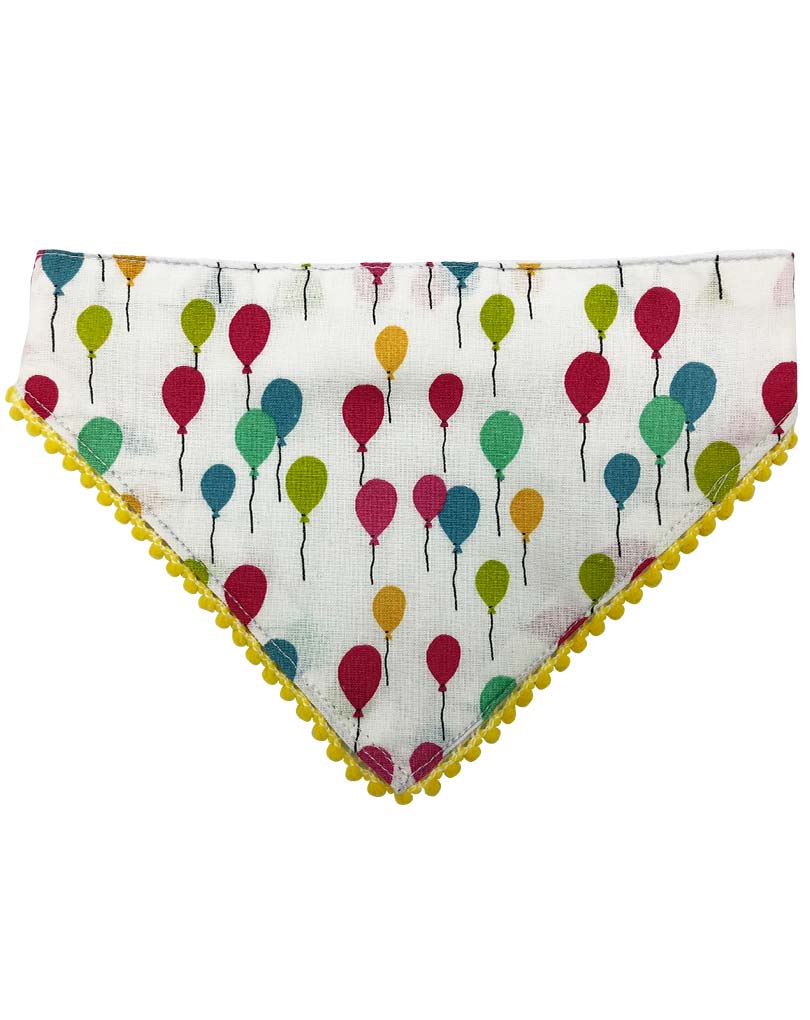 The Multicolored Balloons Yellow Pompoms Bandana