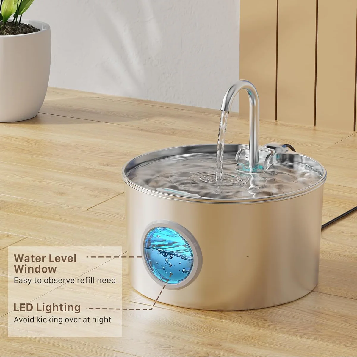 Steel Paws Stainless water fountain 3.2 L