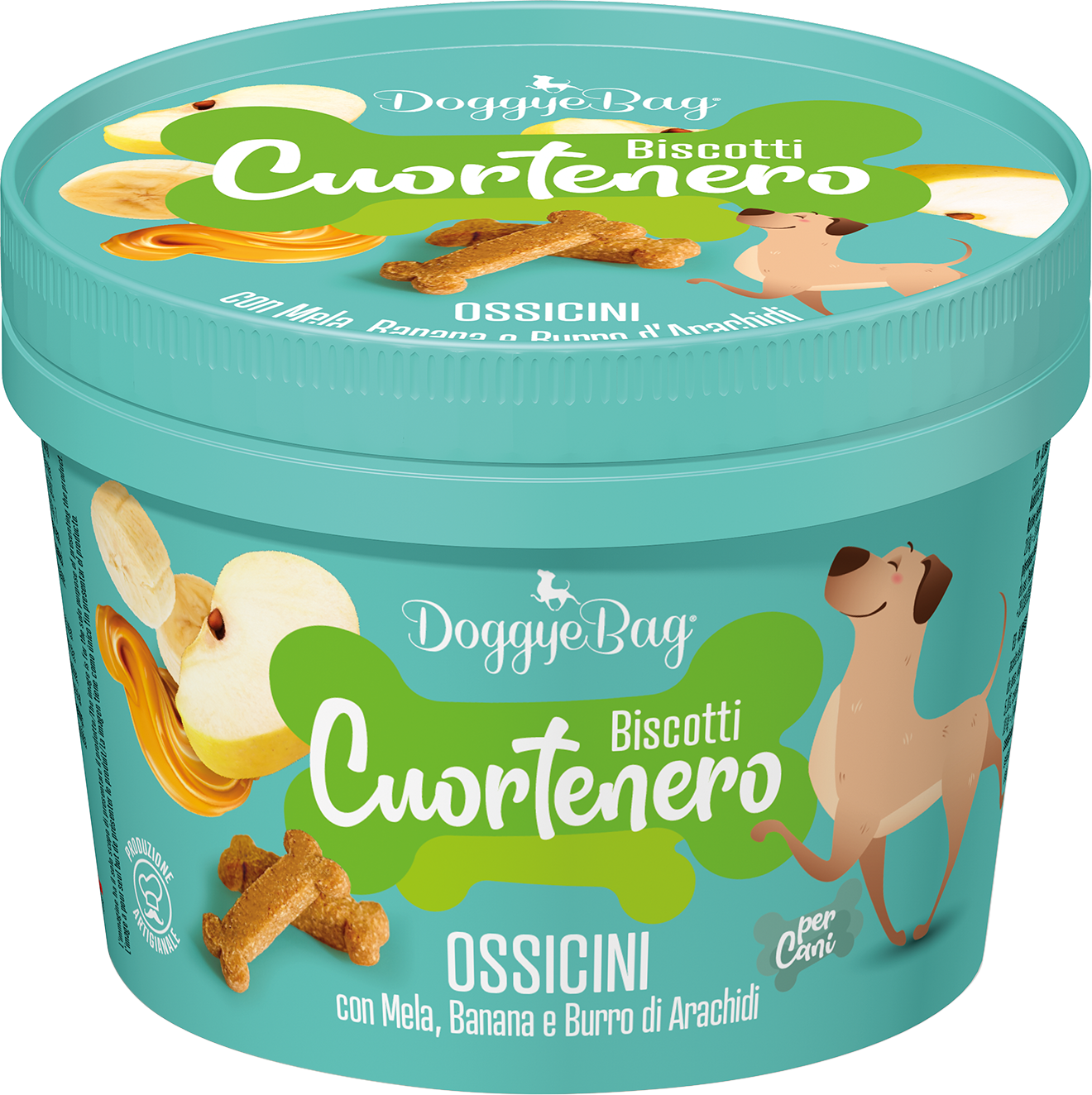 Cuortenero - Apple, Banana, and Peanut Butter Bones 150g